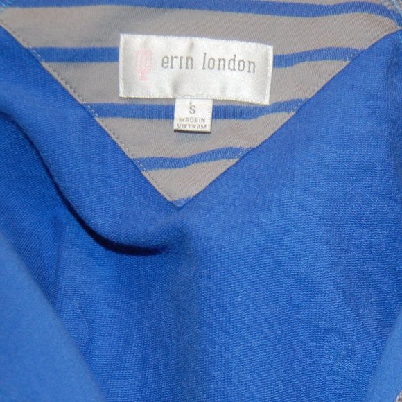 ERIN LONDON Women's Cobalt Blue /Grey Light Zipper Jacket Size Small - Picture 6 of 7